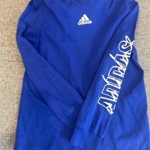 Adidas Kids Royal Blue Long Sleeve Tee